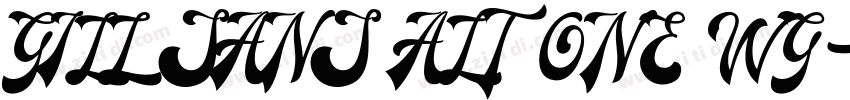 GILL SANS ALT ONE WG字体转换